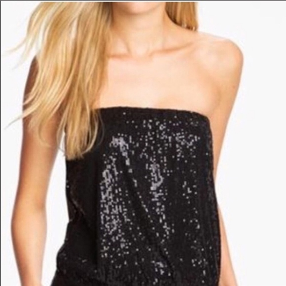 CAbI sequin tube top/ A line skirt